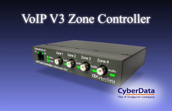 011171 SIP Paging Zone Controller with Four Port Audio Out 